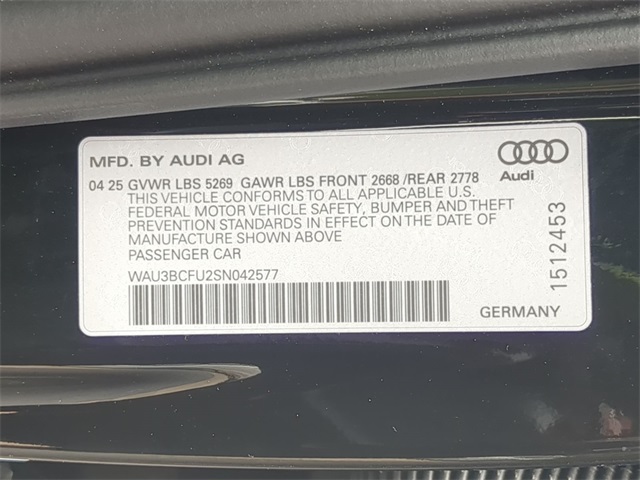 new 2025 Audi A5 car, priced at $58,675