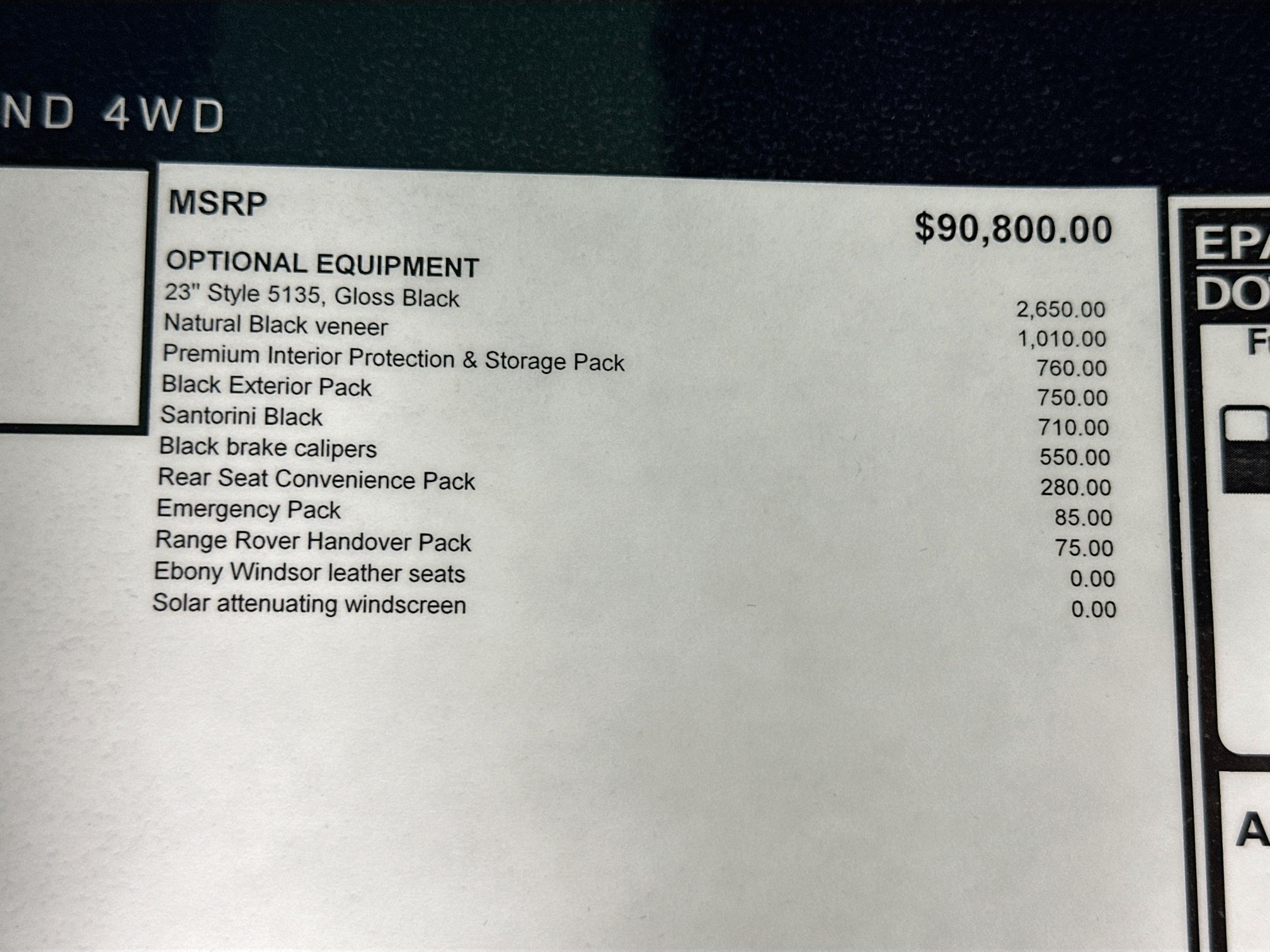 new 2026 Land Rover Range Rover Sport car, priced at $99,520