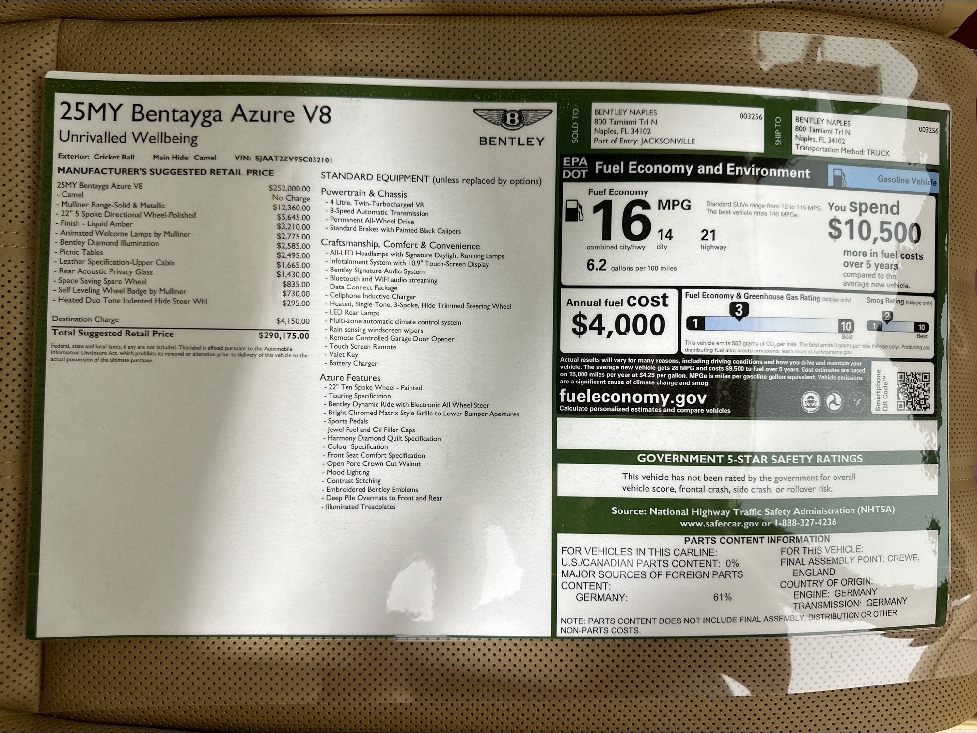 new 2025 Bentley Bentayga car