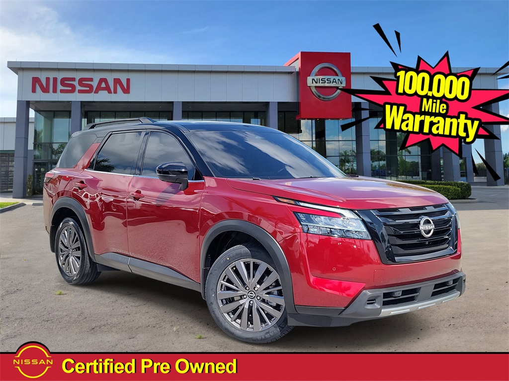 2024 Scarlet Ember Tintcoat/Super Black Nissan Pathfinder SL SUV