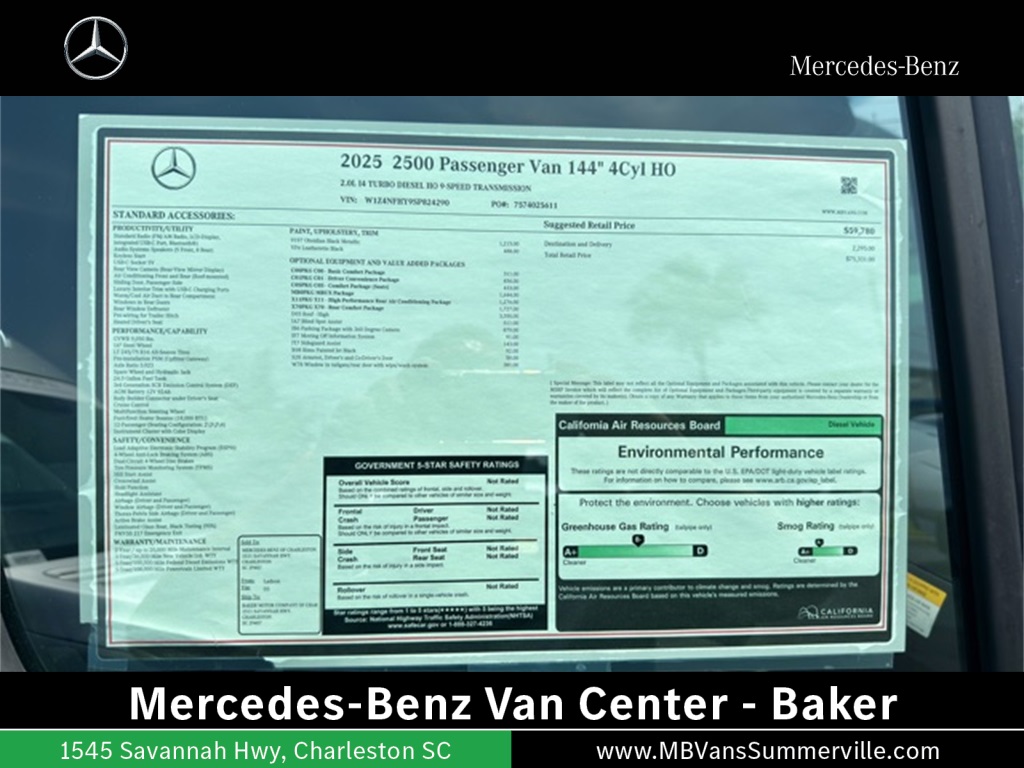 New 2025 Mercedes-Benz Sprinter 2500 Standard Roof RWD Passenger Van for sale #MV1610 - photo 49