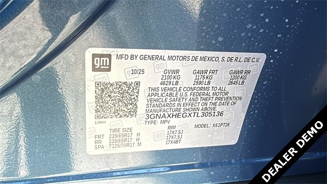 new 2026 Chevrolet Equinox car, priced at $30,820