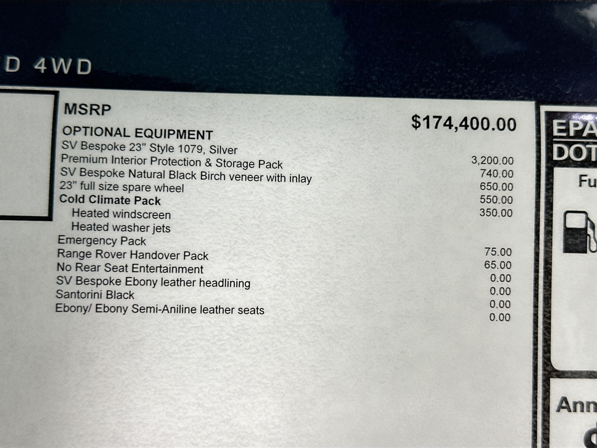 new 2025 Land Rover Range Rover car, priced at $182,180