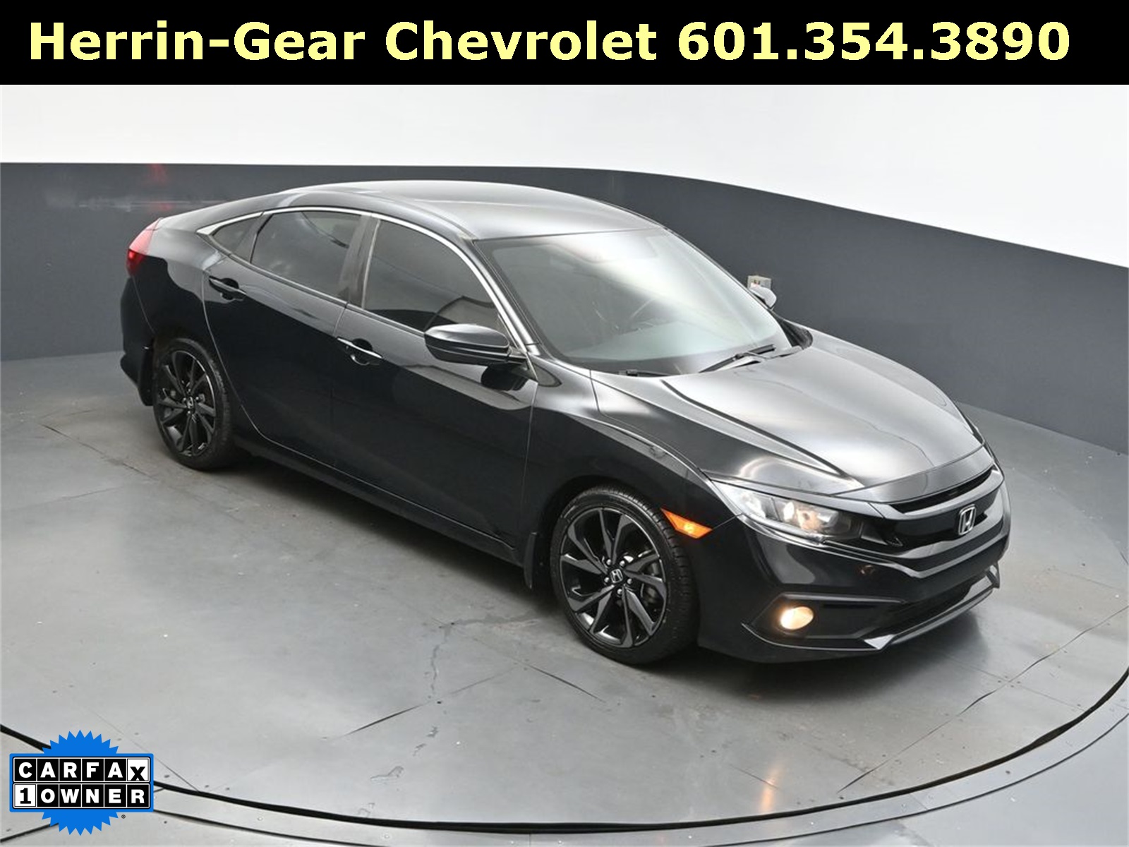 2020 Black Honda Civic Sedan Sport Sedan