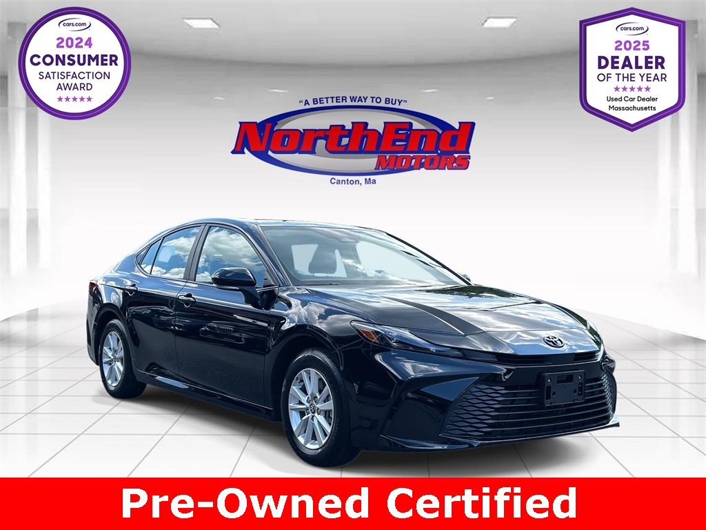 2025 Midnight Black Metallic Toyota Camry LE AWD Sedan