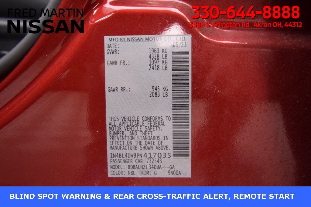 used 2023 Nissan Altima car, priced at $20,500