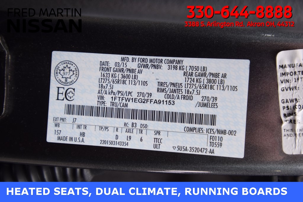 used 2015 Ford F-150 car, priced at $23,425