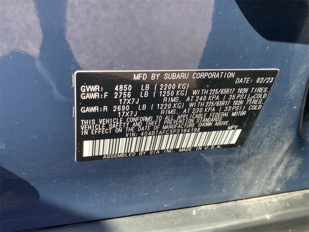 2023 Cosmic Blue Pearl Subaru Outback Premium AWD SUV