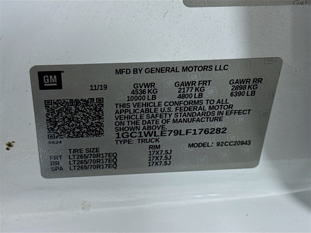 2020 Chevrolet Silverado 2500HD Work Truck:V3864A