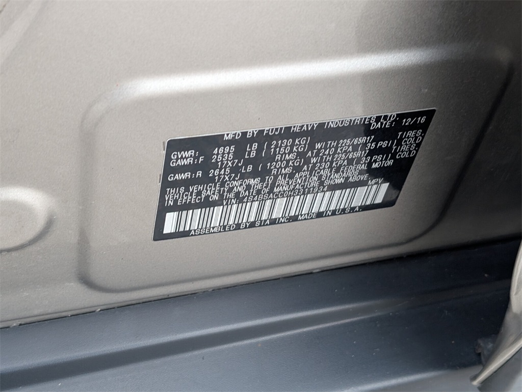 used 2017 Subaru Outback car, priced at $12,988