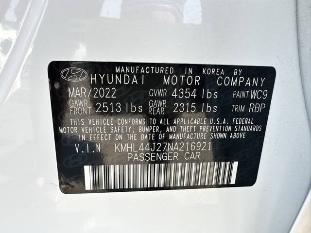 2022 Quartz White Hyundai Sonata SEL Plus FWD Sedan