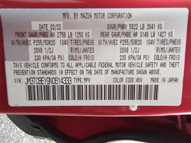 used 2022 Mazda CX-9 car, priced at $29,411