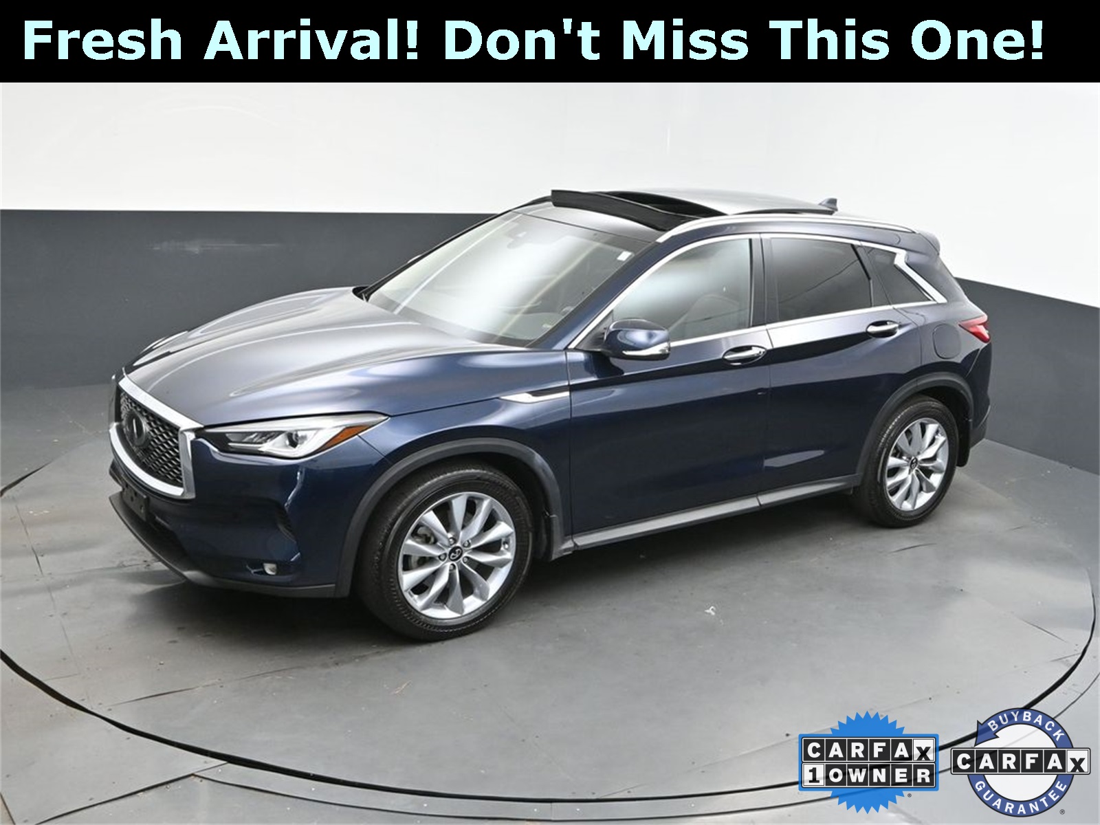 2022 Hermosa Blue INFINITI QX50 LUXE AWD SUV