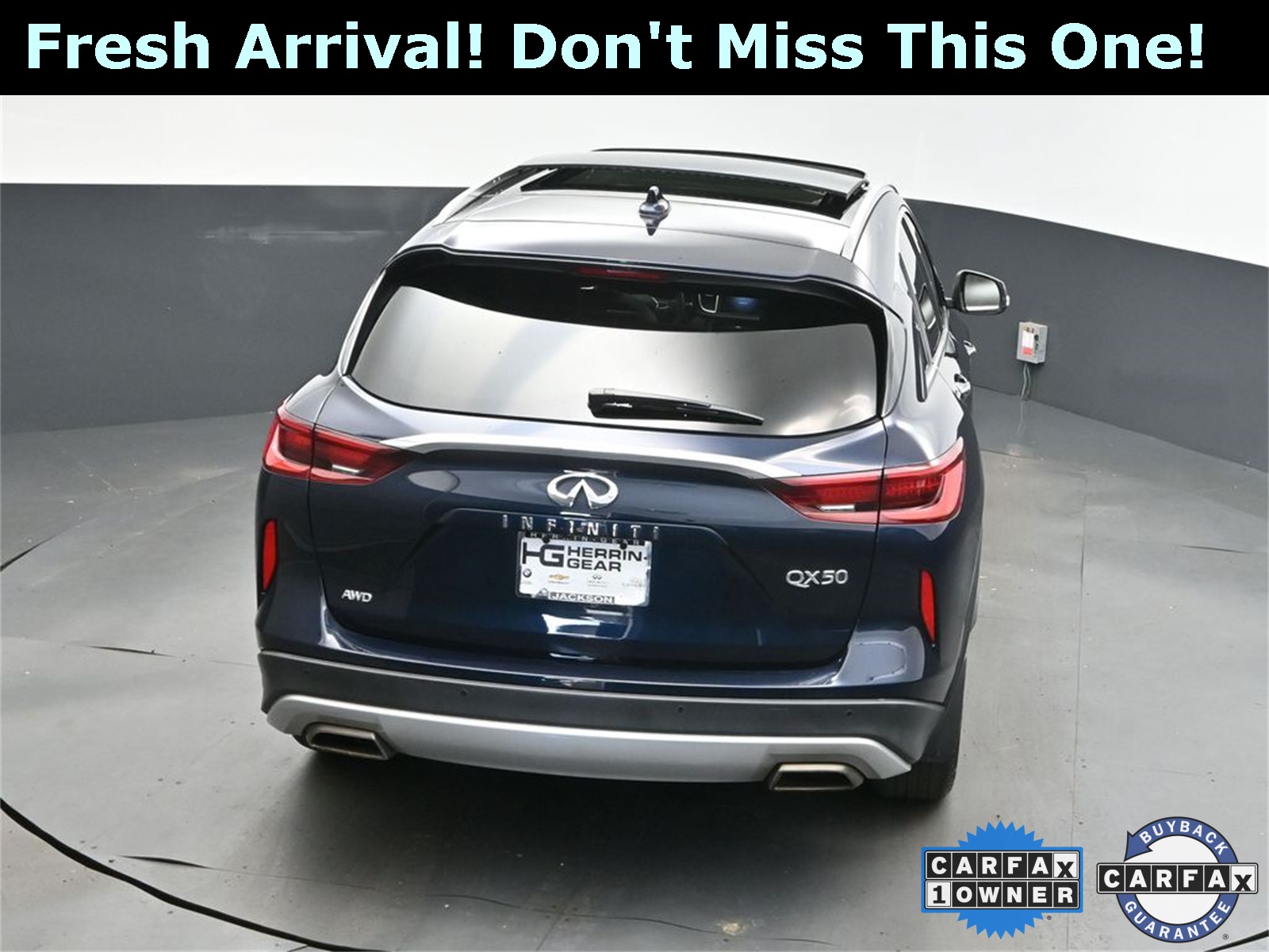 2022 Hermosa Blue INFINITI QX50 LUXE AWD SUV