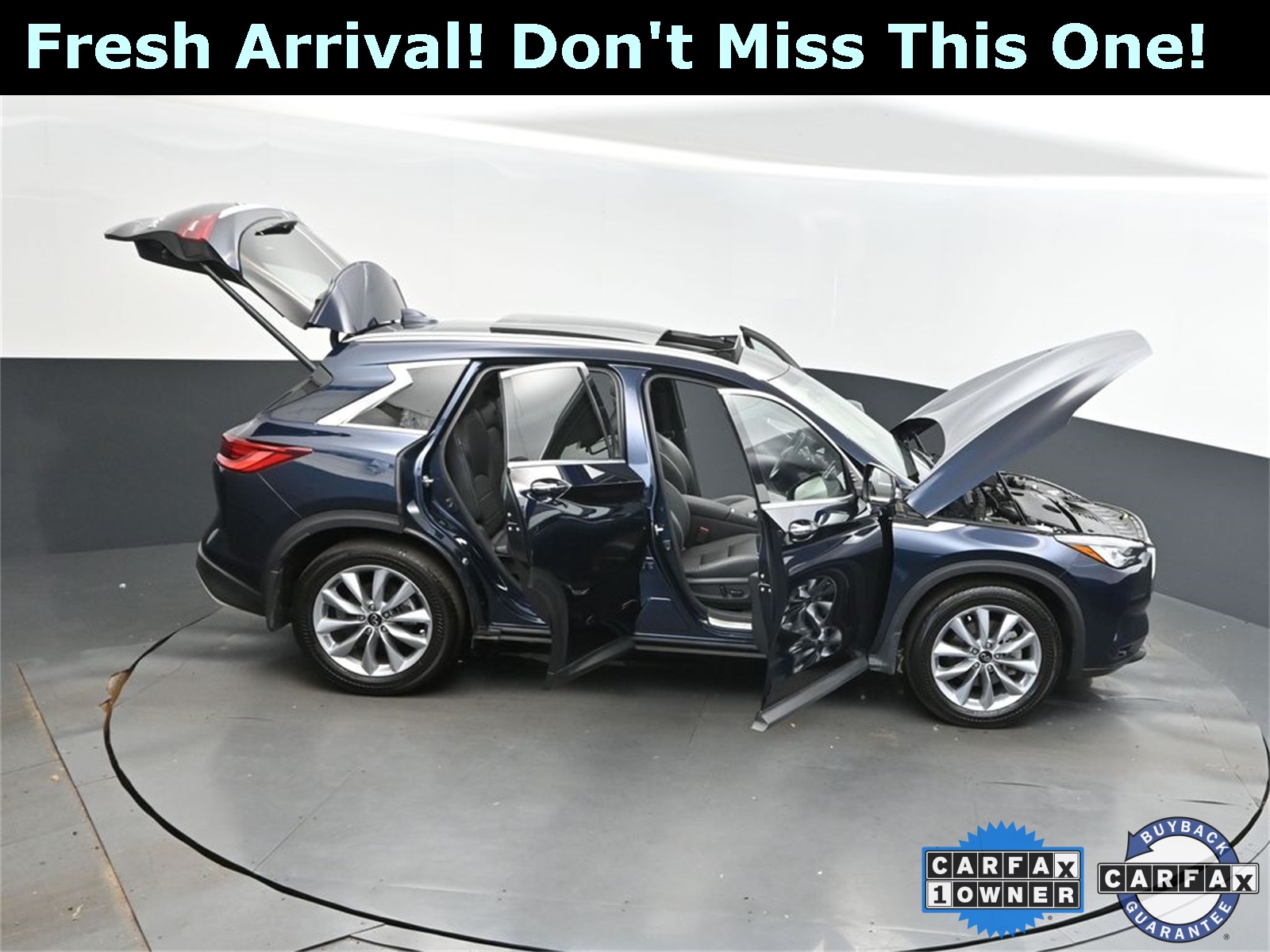 2022 Hermosa Blue INFINITI QX50 LUXE AWD SUV