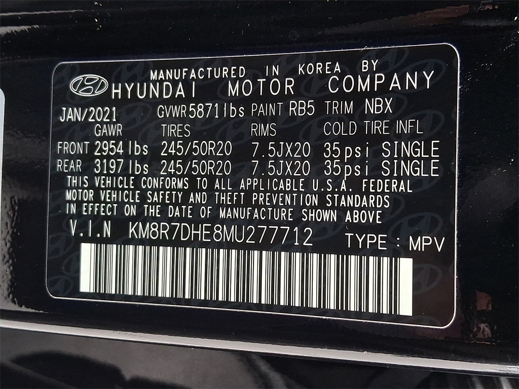 used 2021 Hyundai Palisade car, priced at $28,500