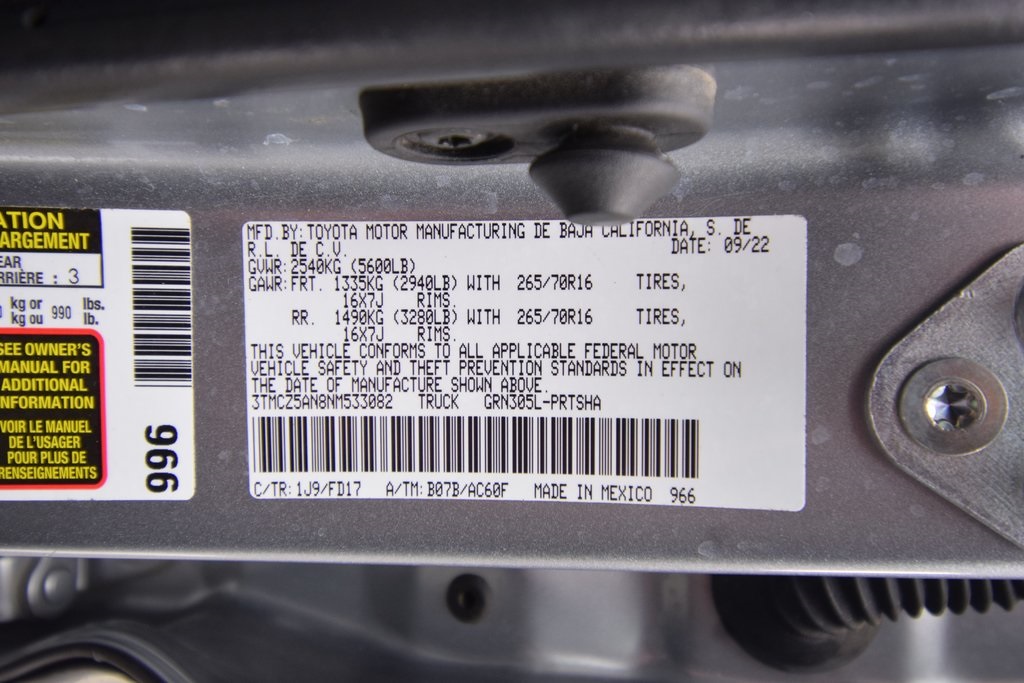 used 2022 Toyota Tacoma car, priced at $38,916