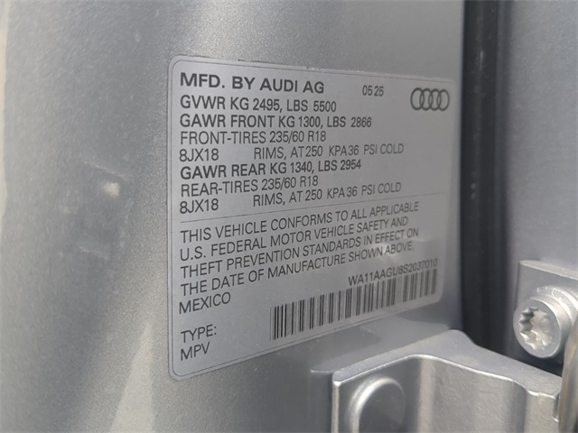 new 2025 Audi Q5 car, priced at $55,735