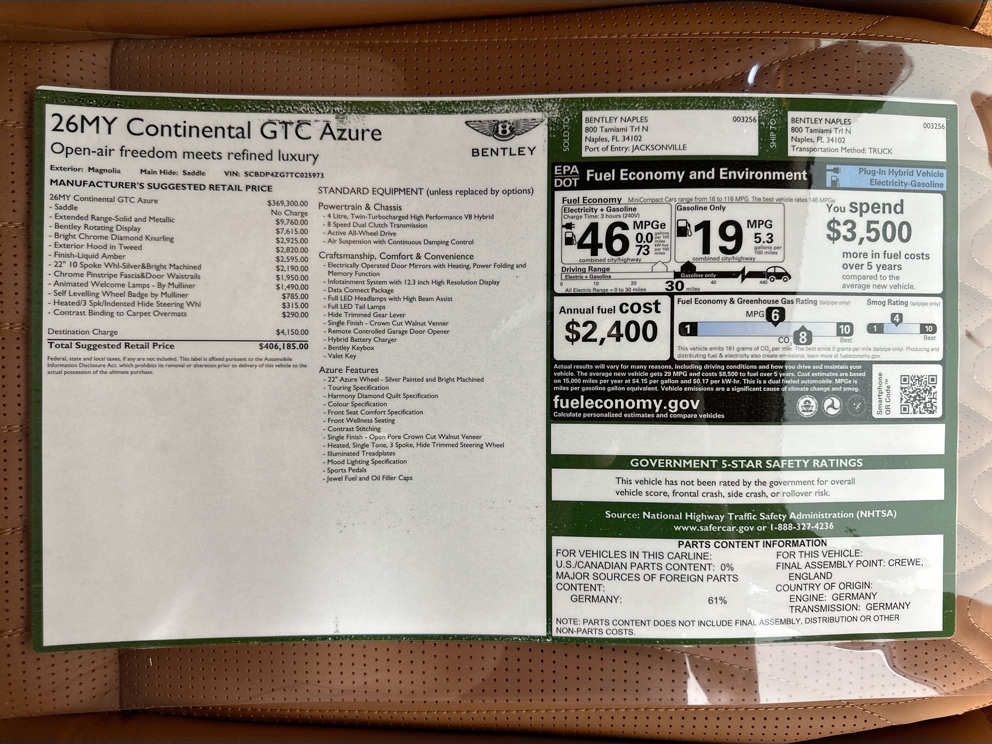 new 2026 Bentley Continental GTC car