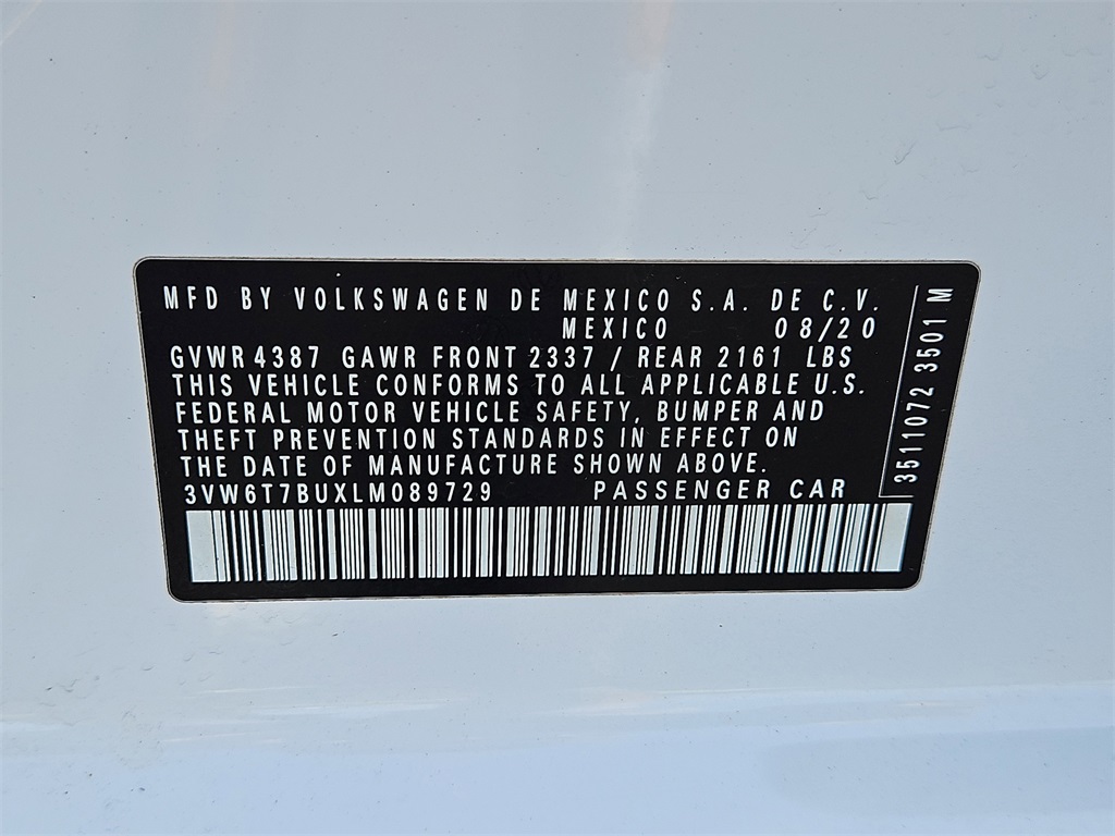 used 2020 Volkswagen Jetta GLI car, priced at $18,998