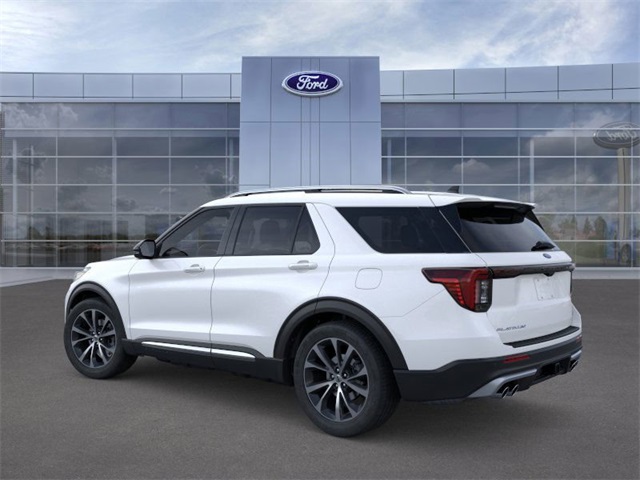 2025 Star White Metallic Tri-Coat Ford Explorer Platinum 4X4 SUV