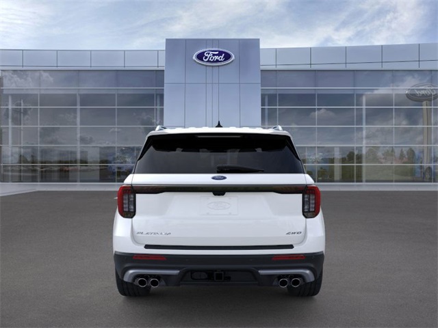 2025 Star White Metallic Tri-Coat Ford Explorer Platinum 4X4 SUV