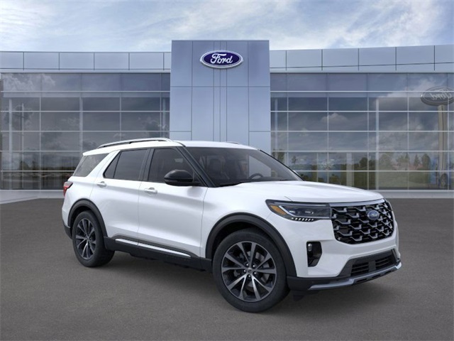 2025 Star White Metallic Tri-Coat Ford Explorer Platinum 4X4 SUV