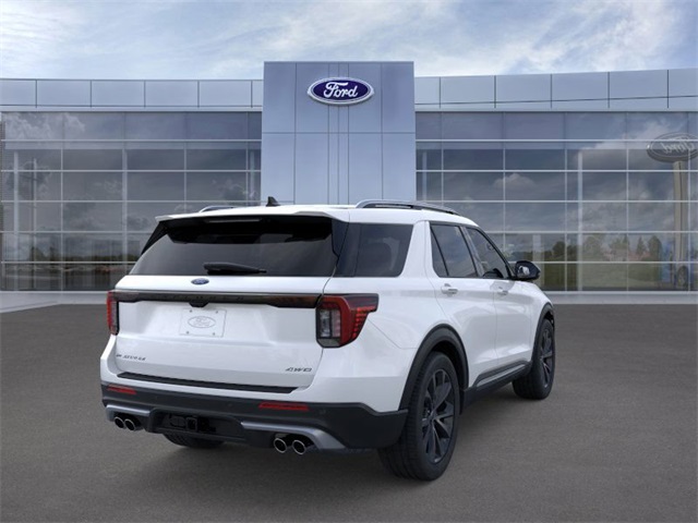 2025 Star White Metallic Tri-Coat Ford Explorer Platinum 4X4 SUV