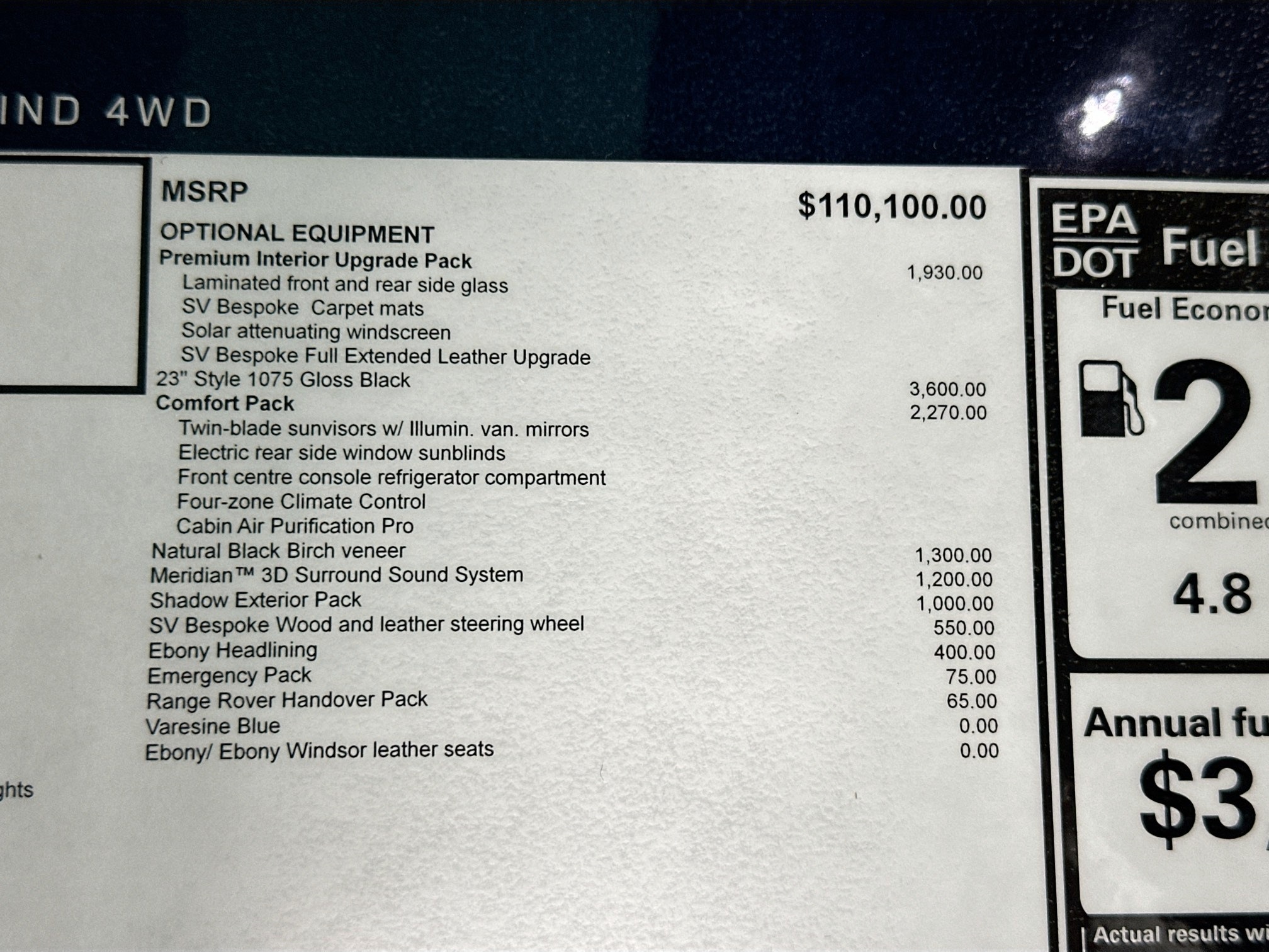 new 2025 Land Rover Range Rover car, priced at $124,640