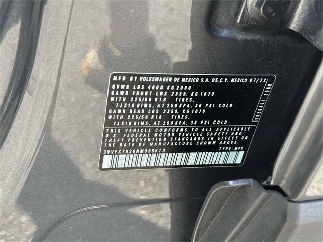 used 2022 Volkswagen Taos car, priced at $23,992