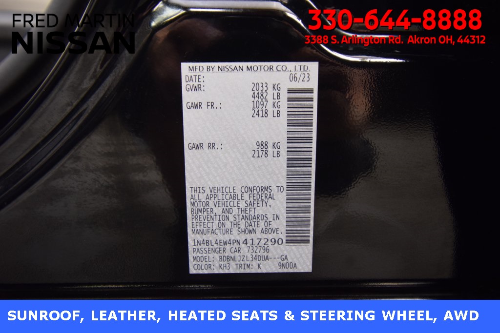 used 2023 Nissan Altima car, priced at $25,674