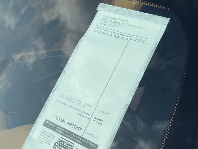 new 2025 Chevrolet Corvette car, priced at $134,800