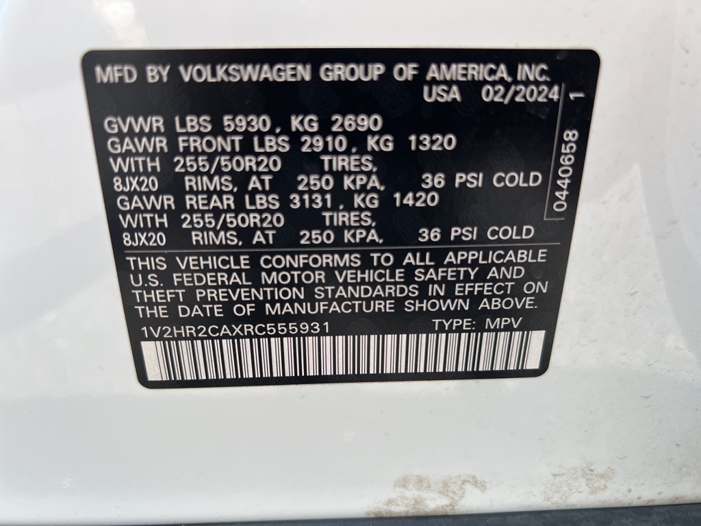 used 2024 Volkswagen Atlas car, priced at $32,900