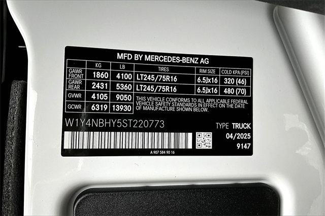 new 2025 Mercedes-Benz Sprinter 2500 car, priced at $61,677