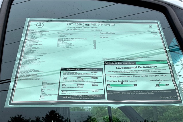 new 2025 Mercedes-Benz Sprinter 2500 car, priced at $61,677
