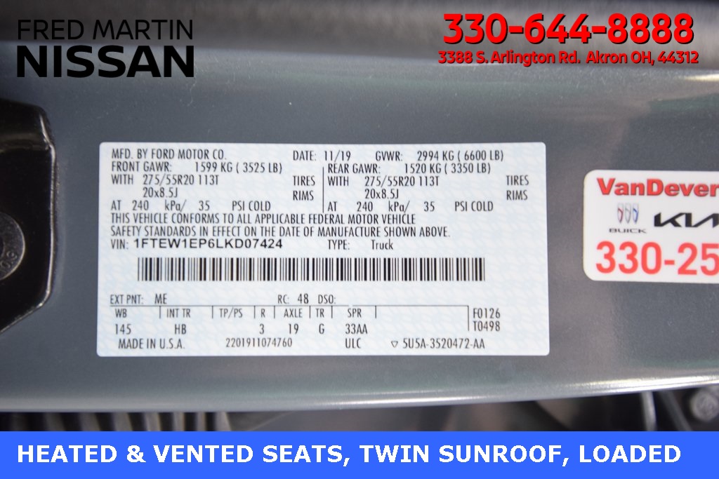 used 2020 Ford F-150 car, priced at $29,778