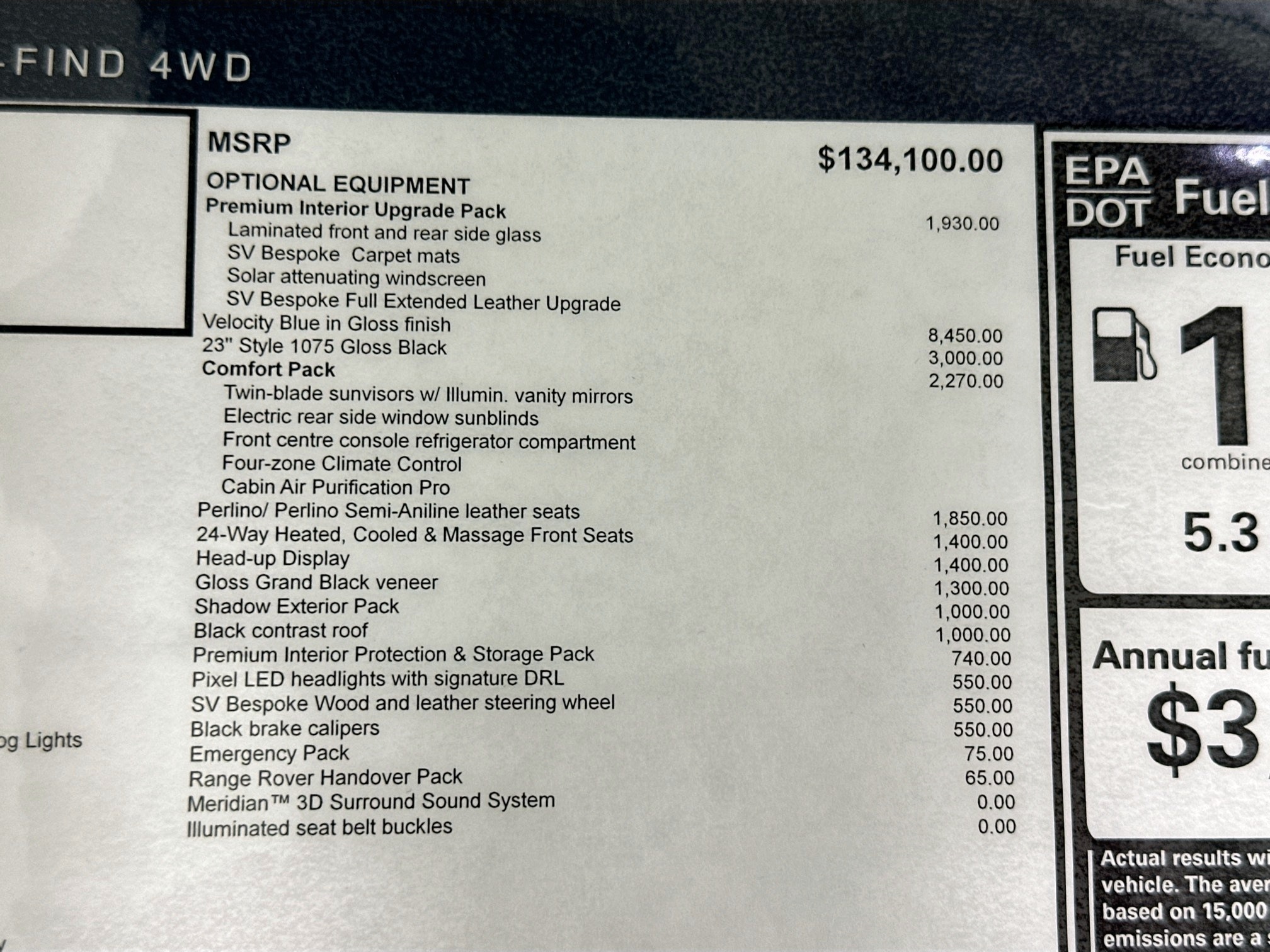 new 2025 Land Rover Range Rover car, priced at $162,380