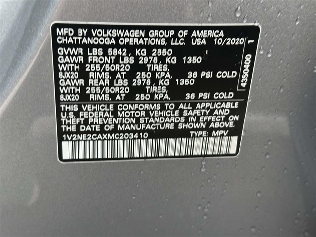 used 2021 Volkswagen Atlas Cross Sport car, priced at $27,449