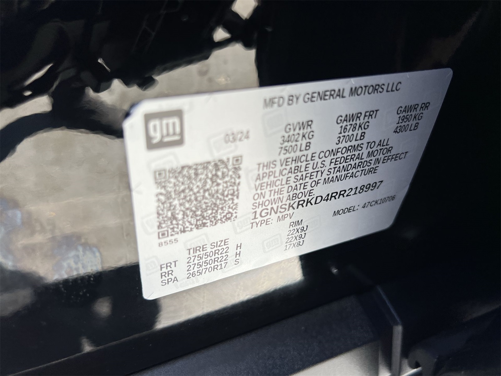 used 2024 Chevrolet Tahoe car, priced at $69,593