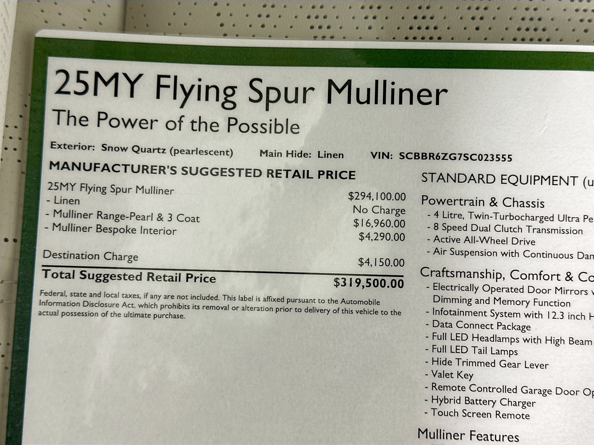 new 2025 Bentley Flying Spur car