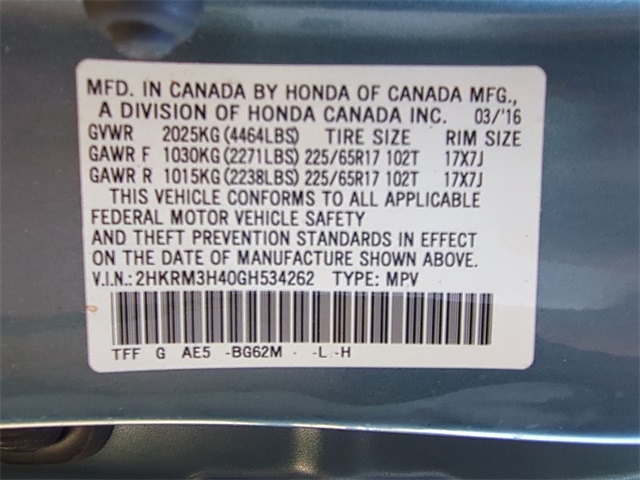 used 2016 Honda CR-V car, priced at $13,911