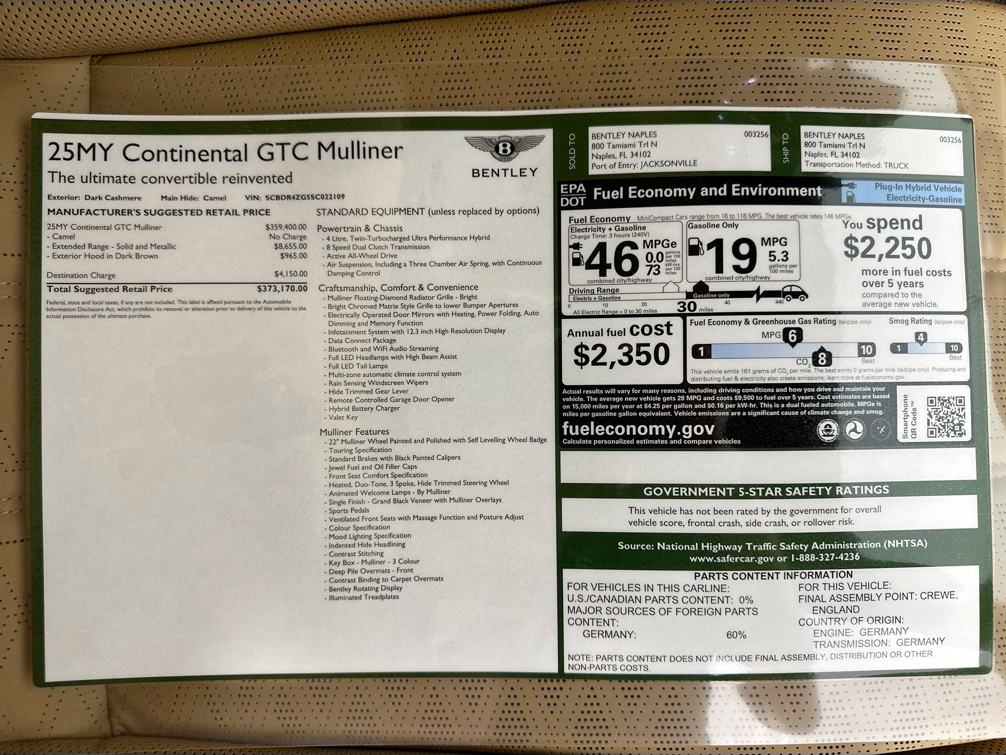 new 2025 Bentley Continental GTC car