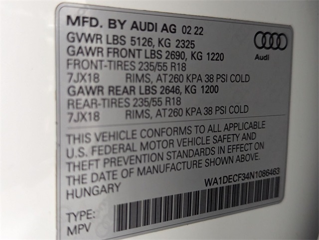 used 2022 Audi Q3 car, priced at $28,481