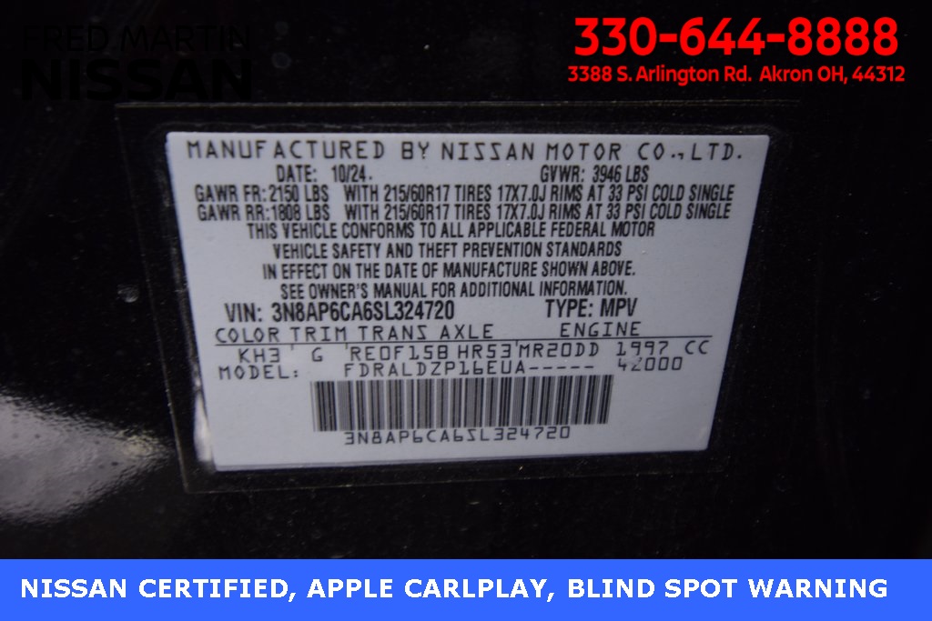 used 2025 Nissan Kicks car, priced at $23,496