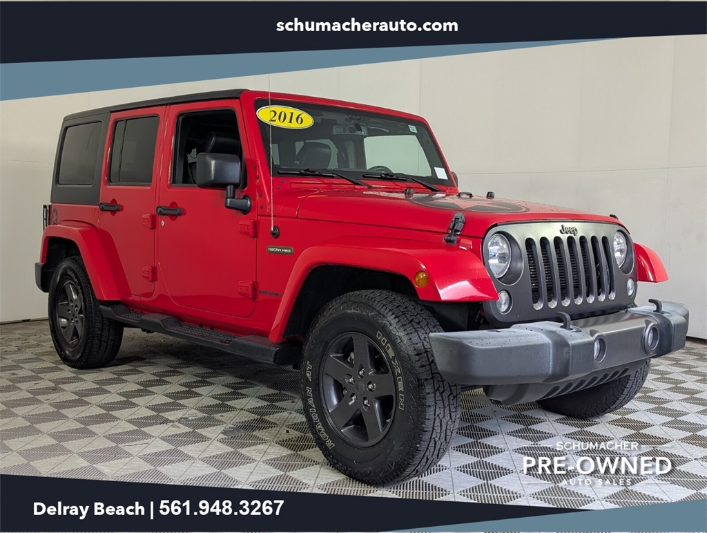 used 2016 Jeep Wrangler car, priced at $17,500