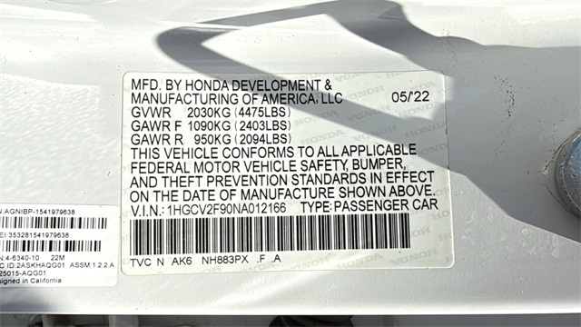 used 2022 Honda Accord car, priced at $26,998