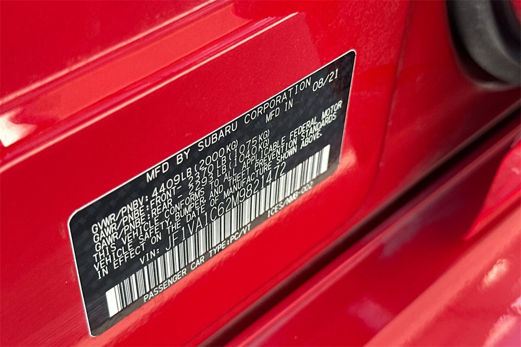 used 2021 Subaru WRX car, priced at $26,972
