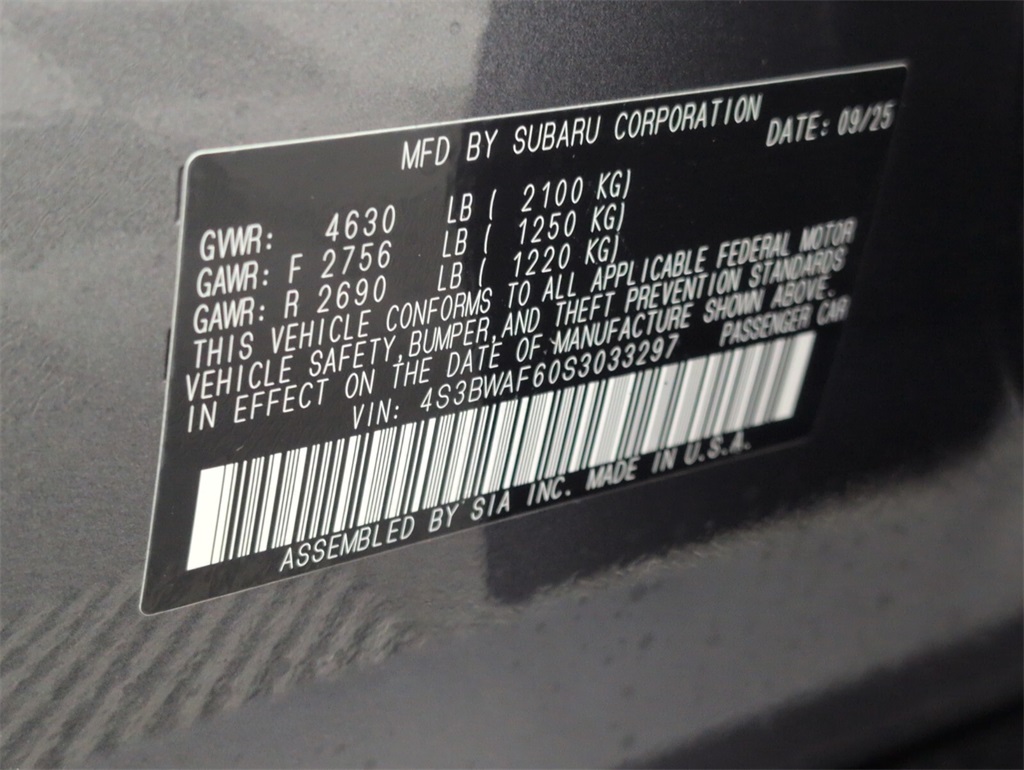 new 2025 Subaru Legacy car, priced at $33,316