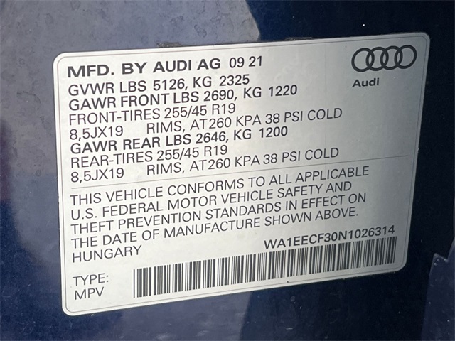 used 2022 Audi Q3 car, priced at $26,411