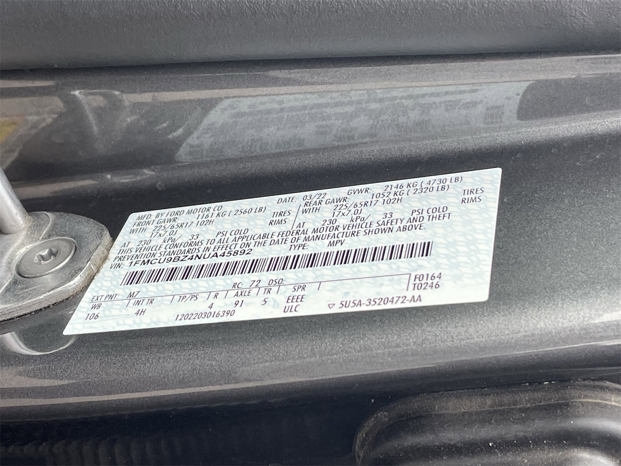 used 2022 Ford Escape Hybrid car, priced at $15,997